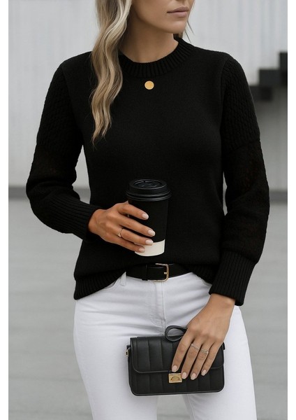 Kadın Uzun Kollu Bisiklet Yaka Triko Bluz modelleri