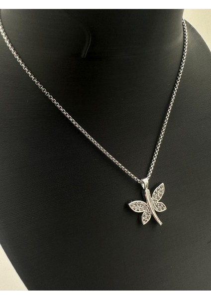 Kelebek Figürlü Gümüş Renk Kolye fiyatları