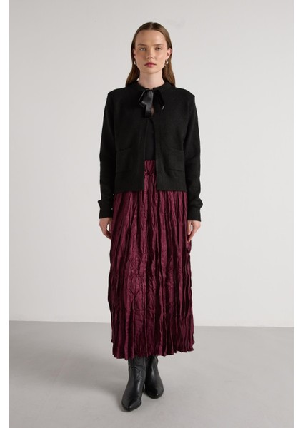 Süet Kraşlı Uzun Etek Bordo fiyatları