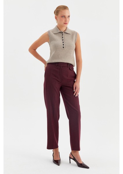 Pilesiz Boru Paça Süs Ön Cepli Pantolon fiyatları