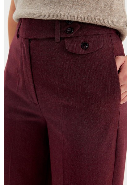 Pilesiz Boru Paça Süs Ön Cepli Pantolon modelleri