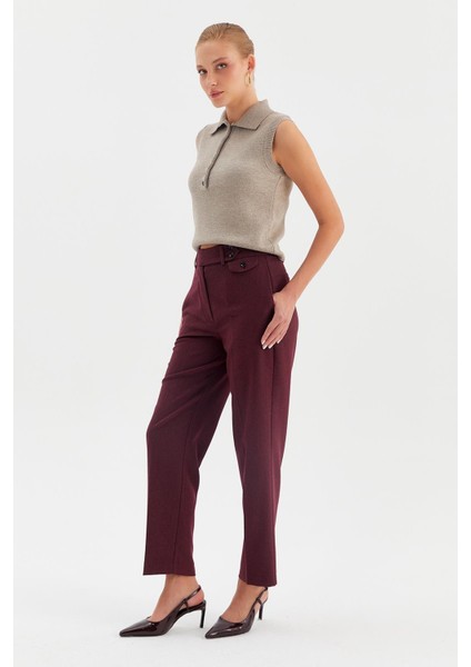 Pilesiz Boru Paça Süs Ön Cepli Pantolon fırsatları