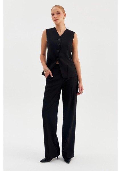 Pilesiz Cepli Palazzo Pantolon