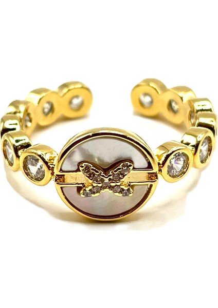 Sedefli Tam Tur Yüzük