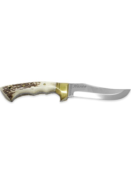 Özel Kutulu Geyik Boynuzu Saplı Isme Özel 4116 Kalite Paslanmaz Çelik Outdoor Avcı ve Kamp Bıçağı fiyatları