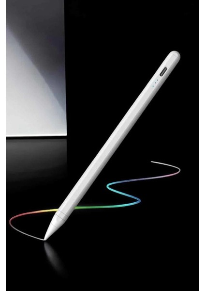 Bfs Dokunmatik Kalem Beyaz Şarjlı Yedek Uçlu Android ve Ios Uyumlu