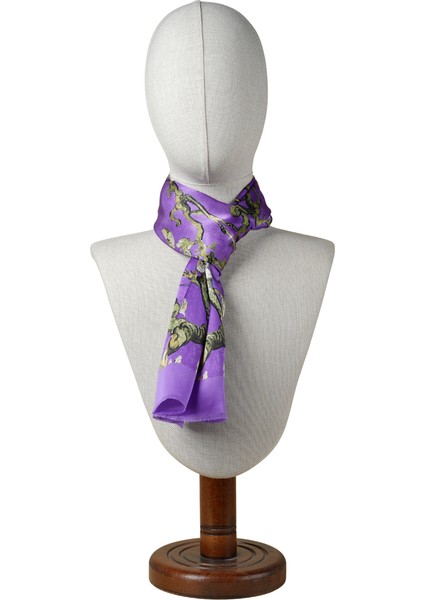 %100 Ipek Şal Fular (27X135 Cm)-Vincent Van Gogh (Badem Ağacı Mor) fiyatları