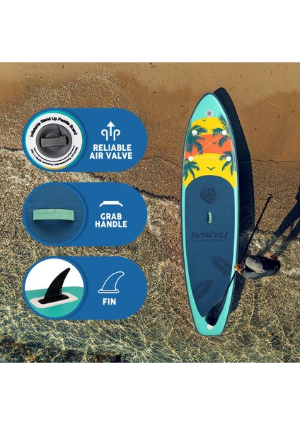 Island Expoler Şişme Sup Board/stand Up Paddle Board 335X85X15 cm Yeşil indirimleri