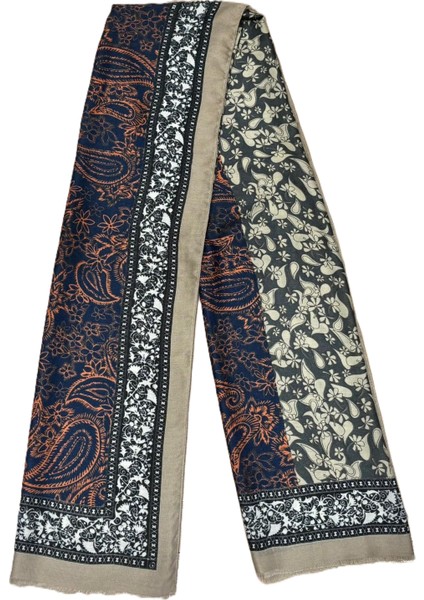 Desenli Ucu Püsküllü Şal