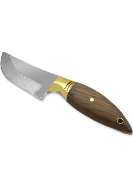 Özel Kutulu Ceviz Ağacı Saplı Mini Barınlı Isme Özel 4116 Kalite Paslanmaz Çelik Avcı Kamp Bıçağı