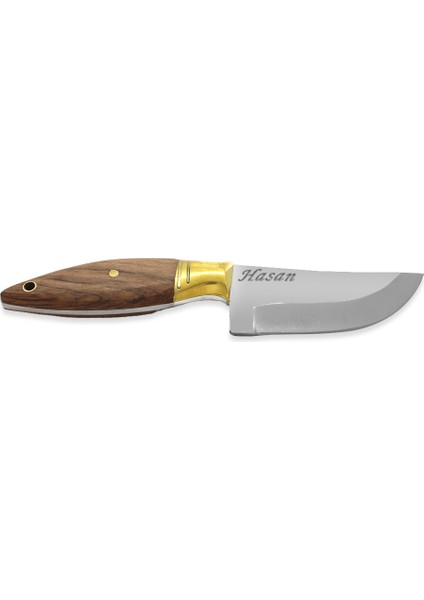 Özel Kutulu Ceviz Ağacı Saplı Mini Barınlı Isme Özel 4116 Kalite Paslanmaz Çelik Avcı Kamp Bıçağı fiyatları