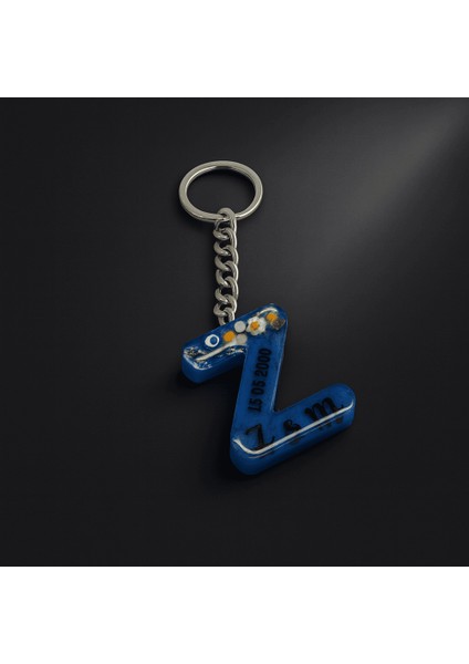 Z Harfi - Kişiye Özel - Epoksi Reçine Anahtarlık - El Yapımı - Çelik Tokalı fırsatları