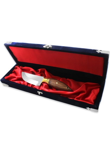 Özel Kutulu Ceviz Ağacı Saplı Mini Barınlı Isme Özel 4116 Kalite Paslanmaz Çelik Avcı Kamp Bıçağı indirimleri