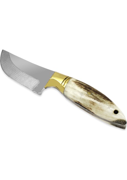 Özel Kutu Geyik Boynuzu Saplı Mini Barınlı Isme Özel 4116 Kalite Paslanmaz Çelik Avcı Kamp Bıçağı