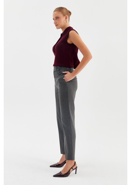 Pilesiz Boru Paça Süs Ön Cepli Pantolon fiyatları