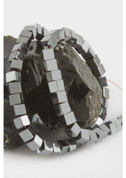 Drnds Küp Hematit Taşı 6 Mm-Antrasit