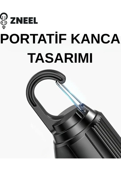 (2 ADET)A60 Model Portatif Kamp Ampulü – Şarjlı, Kancalı, 3 Kademe Işık, Type-C Kablo Hediyeli