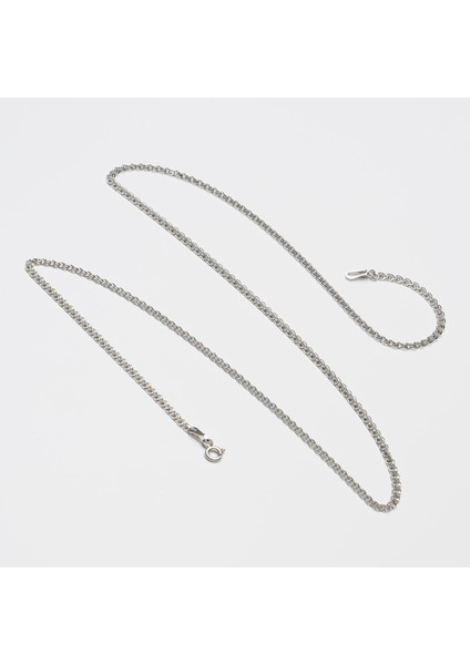 40 Mikron Rodyum Love Gümüş Zincir