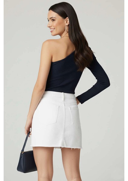 Mtxdpn Tek Omuzlu Basic Bluz Lacivert T4275 (Beden: S) modelleri