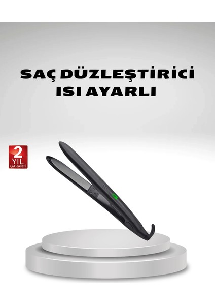 Bfs Isı Ayarlı Saç Düzleştirici Titanyum Seramik Plaka, Dijital Ekran