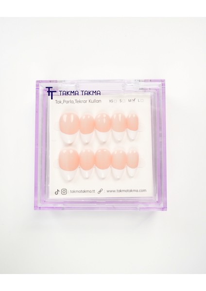 15'li Ten Rengi Kısa Badem KBDK1537FK 10'lu Tekrar Kullanılabilir El Yapımı Protez Takma Tırnak - Ten Rengi-XS fiyatları