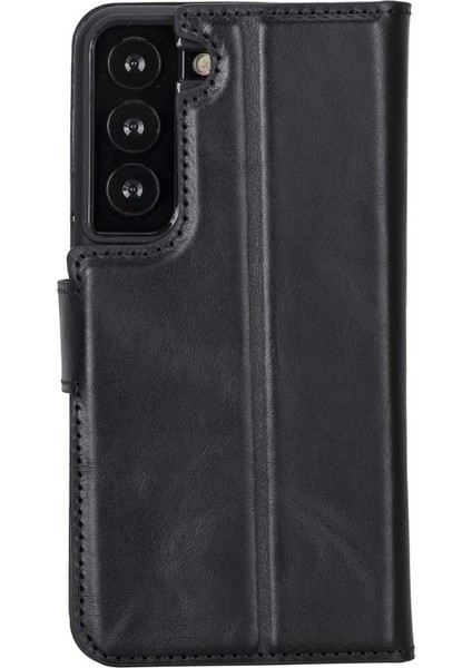 Samsung Galaxy S22 Uyumlu Deri Cüzdanlı Kılıf Mwwn Rst1 Siyah indirimleri