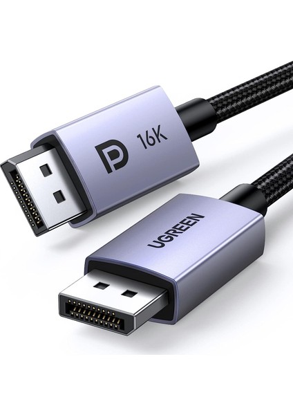 16K Displayport Kablo 2.1 Dp2.0 40GBPS 8K@240Hz, 2m, 15384