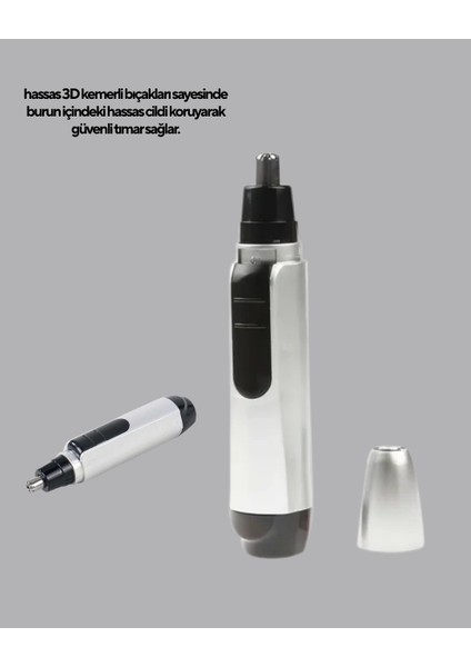 Bfs 3D Bıçaklı Burun ve Kulak Tıraş Makinesi Pil ile Çalışan Taşınabilir Model indirimleri