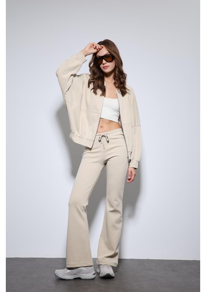 Taş Bomber Ceket ve Ispanyol Paça Eşofman Takım