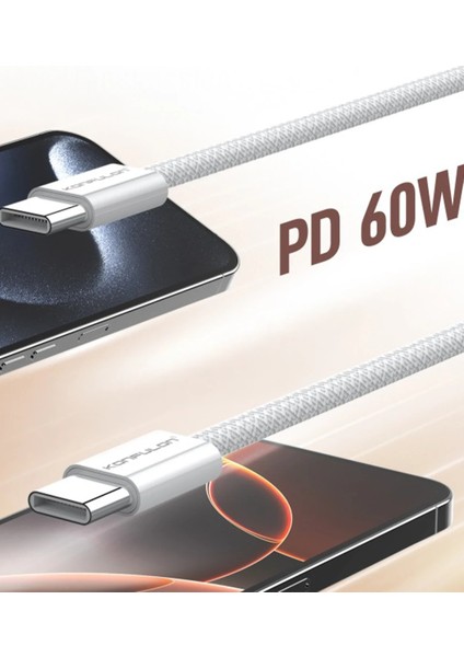 Drnds Konfulon DC82 1m 60W Type-C To Type-C Pd Hızlı Şarj Kablo - Beyaz fiyatları