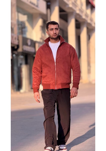 X-2021 Ribanalı Içi Kapitone Süet Mont modelleri