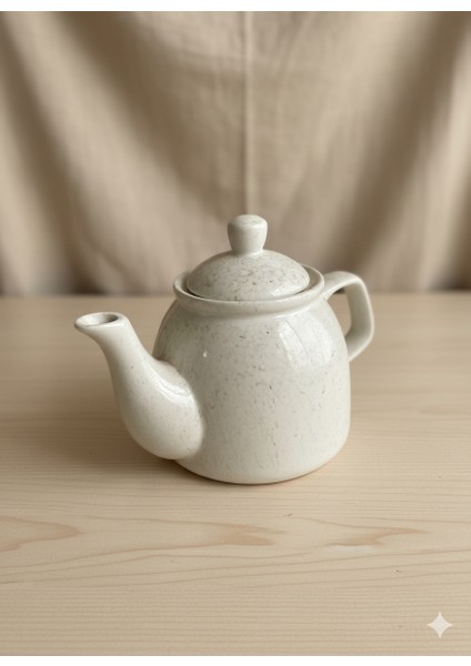 Bej Desenli Porselen Demlik – Porselen Demlik - Çaydanlık