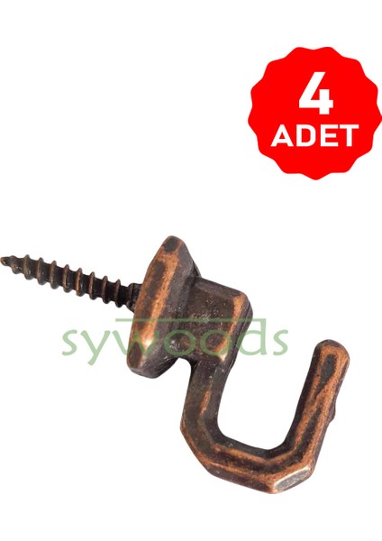 Vidalı Askı 4 Adet Oksit Aksesuar Tasarım Hobi Ahşap Proje Ürünleri indirimleri