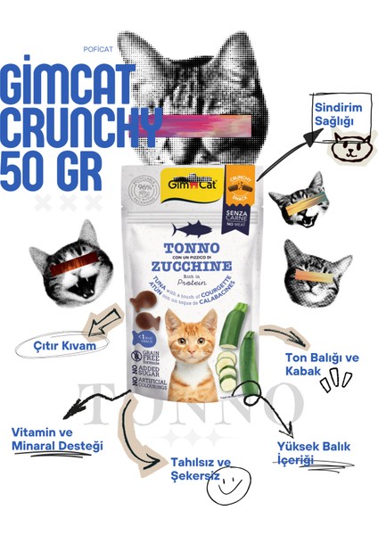 Crunchy Snacks Ton Balıklı ve Kabaklı Tahılsız Kedi Ödülü (50 Gr) fiyatları