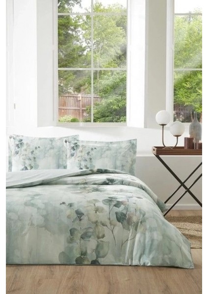 Özdilek Çift Kişilik Ranforce Nevresim Takımı Nature Drip Yeşil