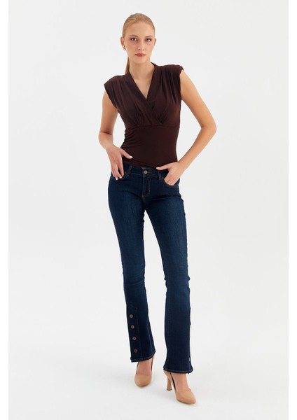 Vatkalı Drapeli Kolsuz Bluz fiyatları