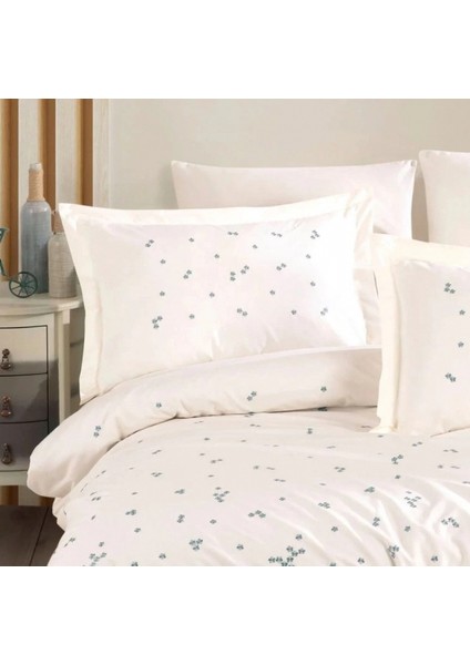 Hobby Çift Kişilik Poplin Premium Nakışlı Nevresim Spring Krem fiyatları