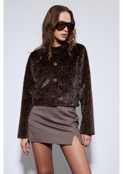 Kahve Hayvan Desenli Mont fırsatları