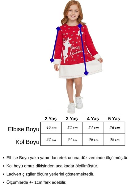 Kız Çocuk Yılbaşı Konsept Penye Elbise Siluet Geyik fiyatları