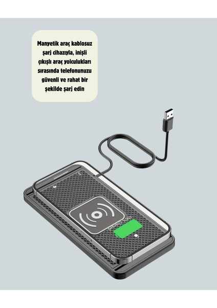 Bfs Kaymaz Manyetik Kablosuz Şarj Pedi – Araç, Ofis ve Ev Kullanımına Uygun fırsatları