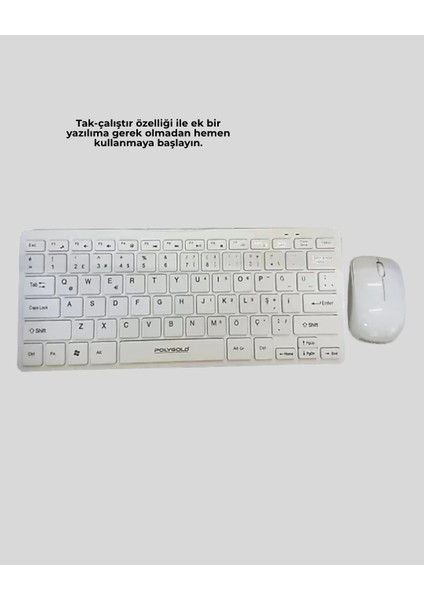 Bfs Q Klavye Klavye ve Mouse Seti USB Girişli Kablosuz indirimleri