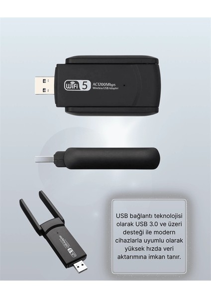 Bfs USB 3.0 Wireless Adaptör – 2.4ghz & 5ghz Destekli indirimleri