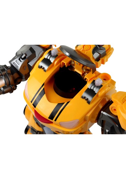 Mega Büyük Oyuncak Uzaktan Kumandalı Sünger Atan Işıklı Sesli Transformers Dev Robot Bumble fırsatları