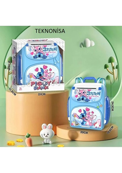 Stitch Parmak Izi Ile Çalişan Şifreli Otomatik Kağıt Para Alan Atm Kasa Kumbara