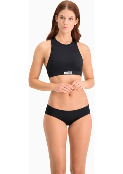 Kadın Siyah Puma Hipster Kırmızı Kadın Bikini Altı