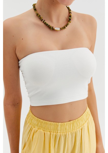 Straplez Penye Crop modelleri