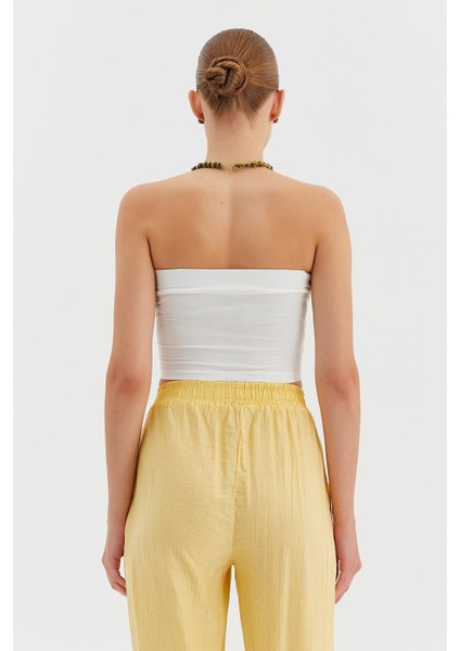 Straplez Penye Crop indirimleri