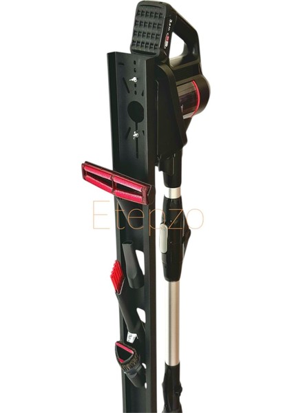 Tasarım Tescilli Dikey Şarjlı Süpürge Standı - 1,2 mm Kule + 4 mm Ağır Taban, 6 Başlık Tutucu, Kablo Düzenleyici fiyatları