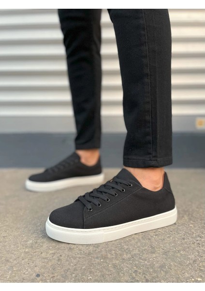 JY122 Mode Bağcıklı Süet Erkek Günlük Sneaker Ayakkabı Sbt - Siyah fiyatları