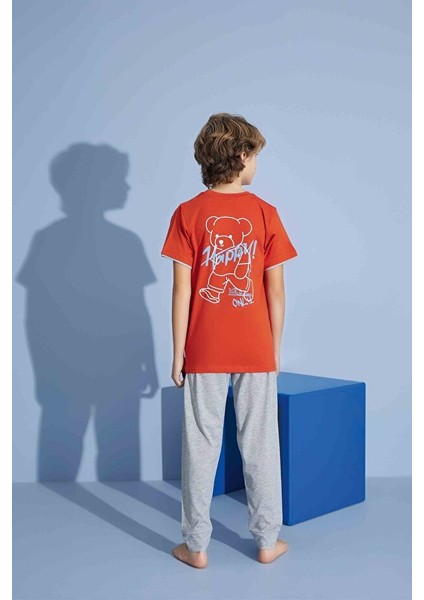 Erkek Çocuk T-Shirt Uzun Alt Penye Süprem Bisiklet Yaka Orta Kalın Pijama TAKIMI-3928 fiyatları